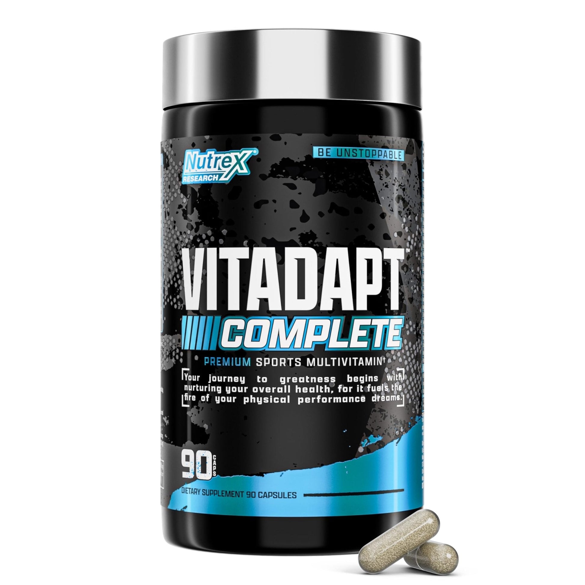 Nutrex Research Vitadapt Complete Sports Multivitamin for Men - 24 Vitamins, KSM-66 Ashwagandha and Minerals for Athletes - Mens Multivitamin (90 Capsules) - Maple Wellness Supplements