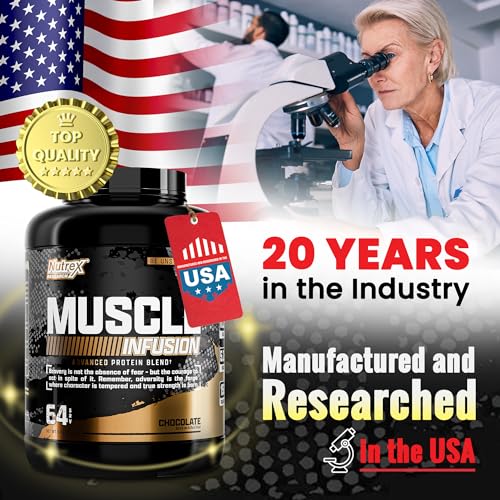 Nutrex Research Whey Protein Powder, Chocolate Muscle Infusion Whey Isolate w/EAA - Maple Wellness Supplements