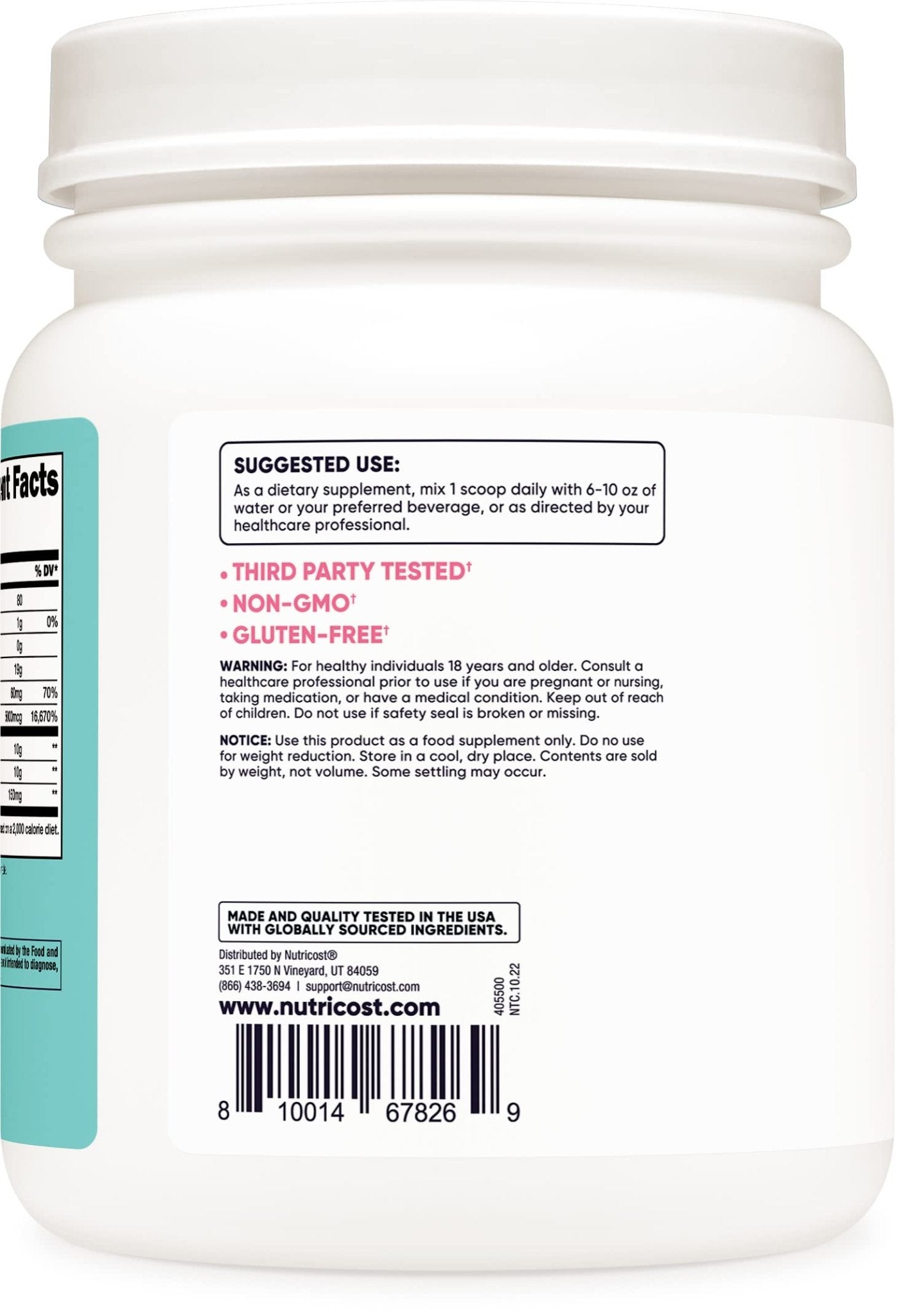 Nutricost Collagen for Women 30 Servings (Unflavored) - Grass-Fed Collagen Peptides - Maple Wellness Supplements