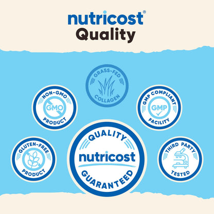 Nutricost Collagen Peptides Powder 4 oz (Unflavored) Type I, Type III Collagen - Grass-Fed, Gluten Free and Non-GMO - Maple Wellness Supplements