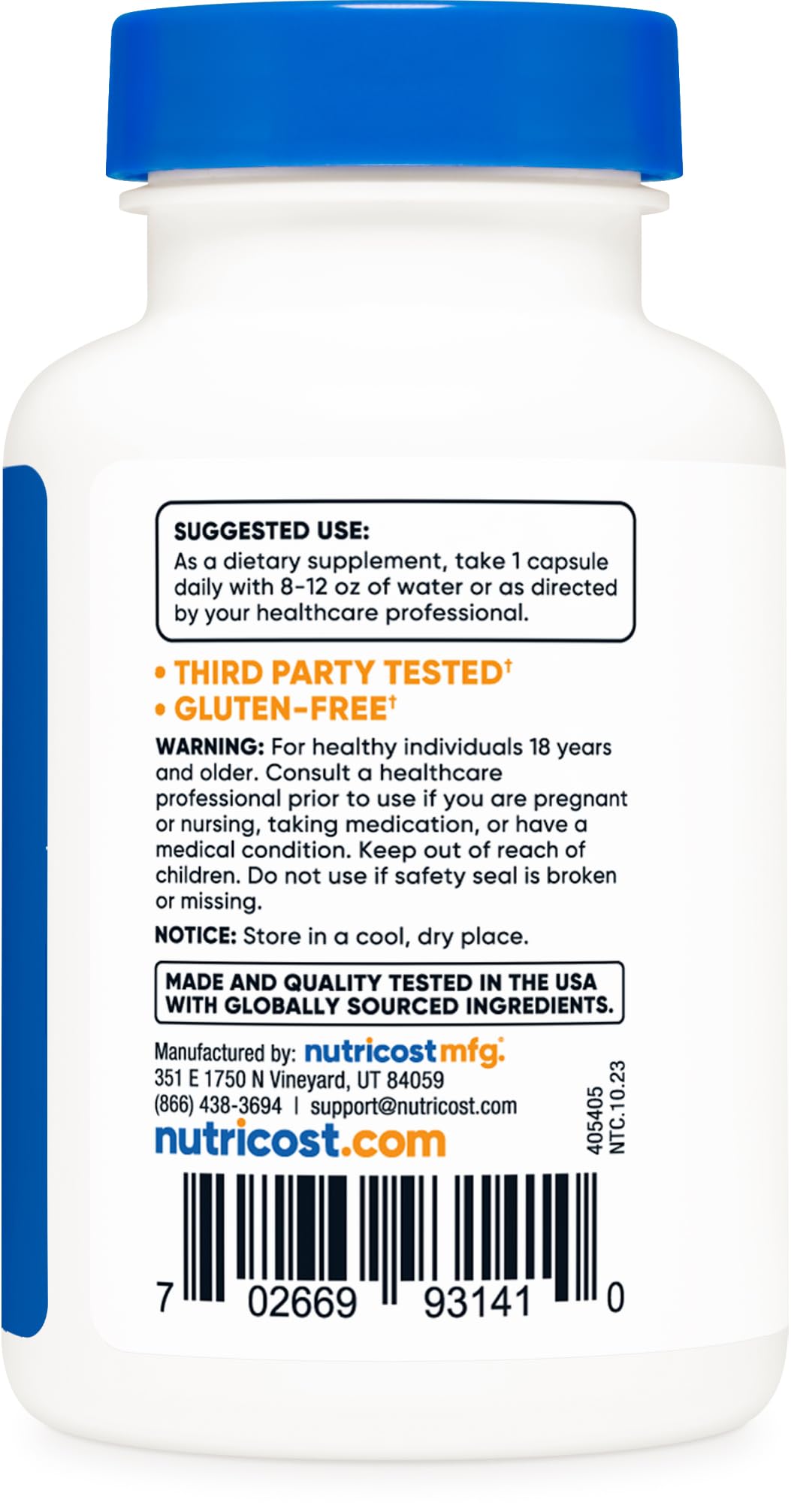 Nutricost CoQ10 100mg, 120 Vegetarian Capsules, 120 Servings - High Absorption, Vegetarian, Non-GMO, Coenzyme Q10 - Maple Wellness Supplements