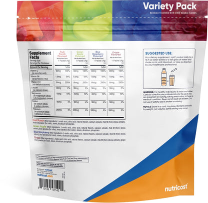 Nutricost Electrolytes Complex, Variety Pack Flavored, 40 Stickpacks - Advanced Hydration Complex - Maple Wellness Supplements