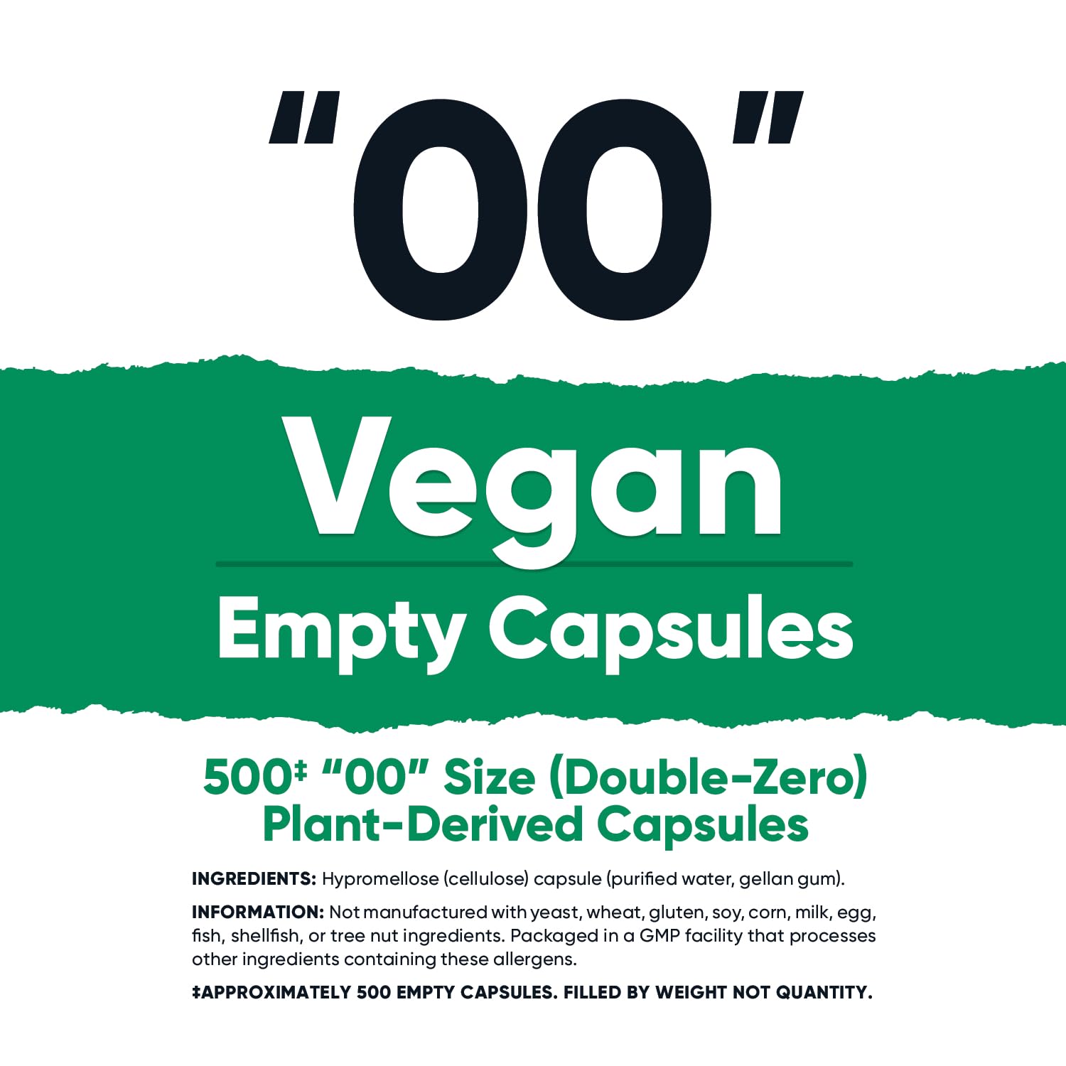 Nutricost Empty Capsules Size 00 Vegan - 500 Clear Empty Plant-Based Capsules - Kosher Certified, Halal Certified, Non-GMO, Soy Free, Gluten Free, Vegetarian - Maple Wellness Supplements