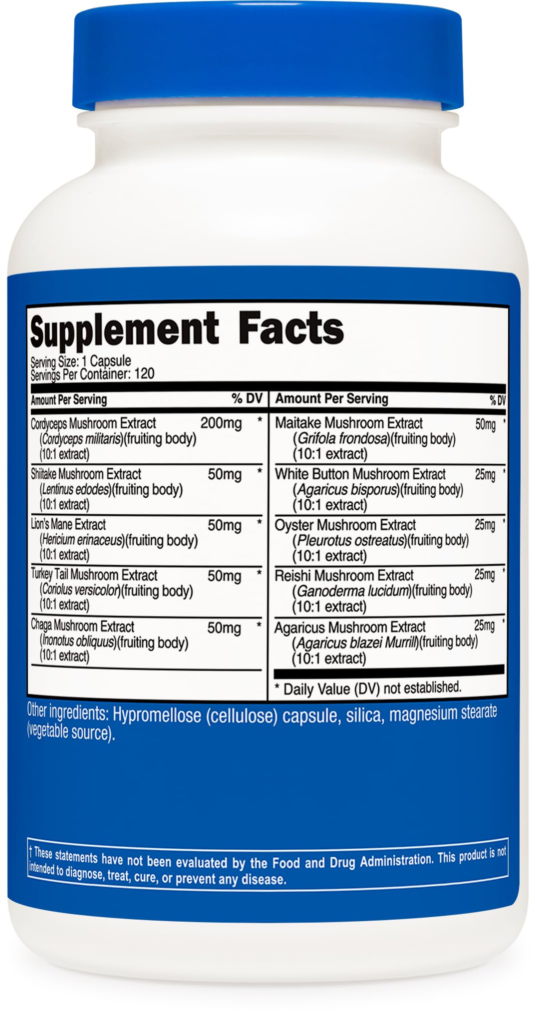 Nutricost Mushroom Complex Supplement, 120 Capsules - 10 Mushroom Blend (with Reishi, Maitake, Shiitake, Lion's Mane, and More) - Non-GMO and Gluten Free - Maple Wellness Supplements