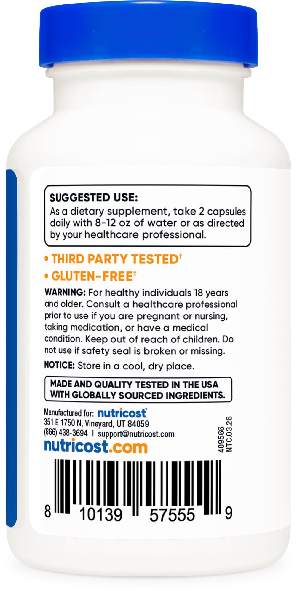 Nutricost NAD+ Supplement 1,000mg per Serving,120 Capsules (Nicotinamide Adenine Dinucleotide) - 60 Servings, Gluten-Free, Vegan - Maple Wellness Supplements