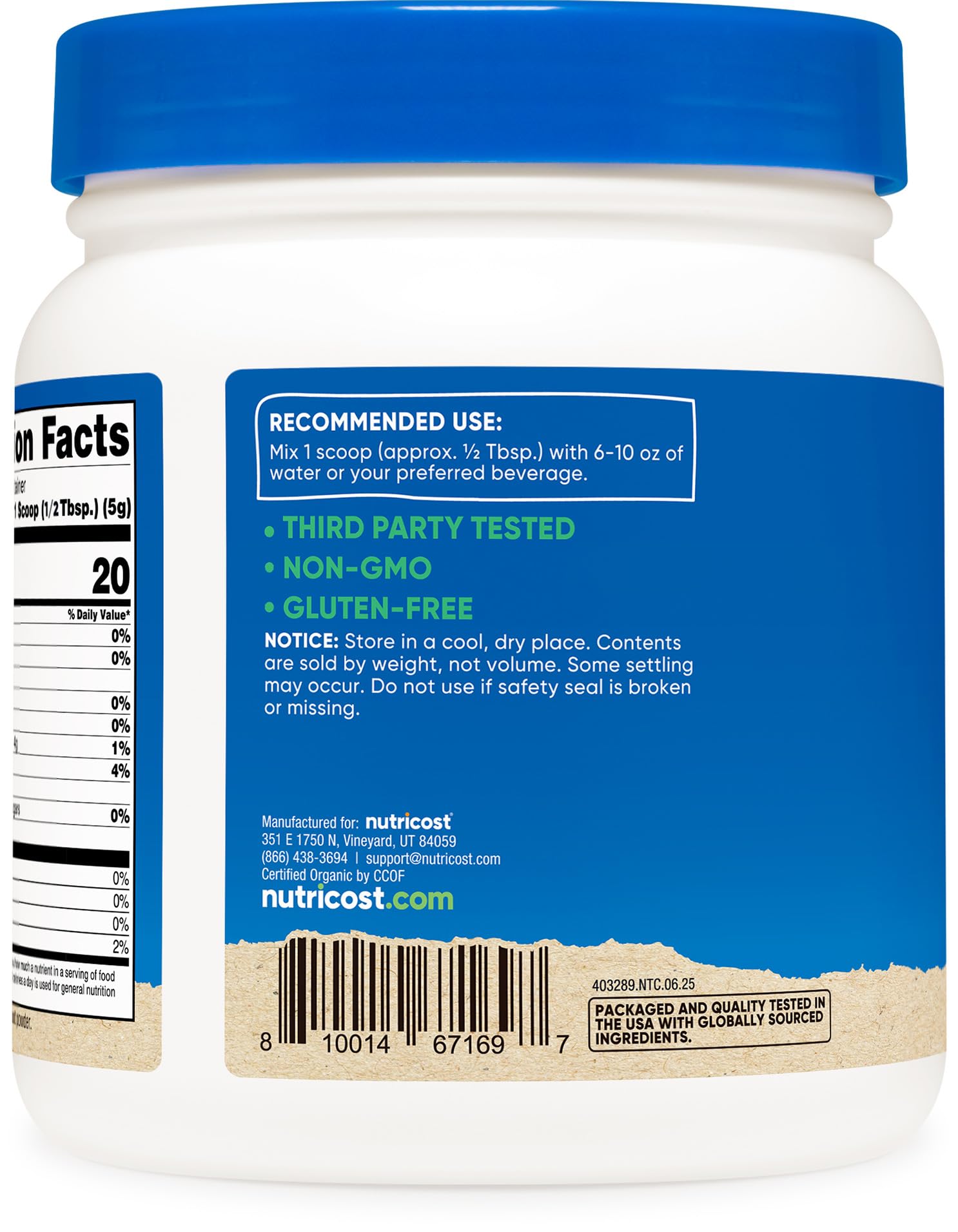 Nutricost Organic Beet Root Powder 1 LB - Vegan, Superfood, Certified USDA Organic - Maple Wellness Supplements