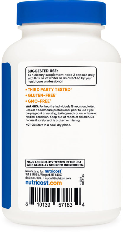Nutricost Triple Magnesium Complex (300mg, 120 Capsules) - from Di-Magnesium Malate, Bisglycinate and Citrate, 60 Servings - Maple Wellness Supplements