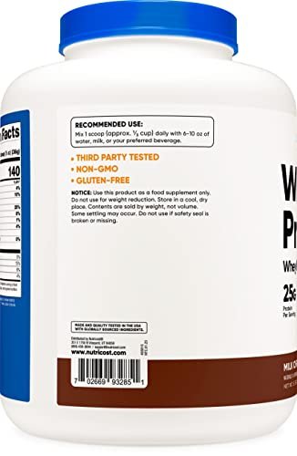 Nutricost Whey Protein Concentrate (Chocolate) 5LBS - Maple Wellness Supplements