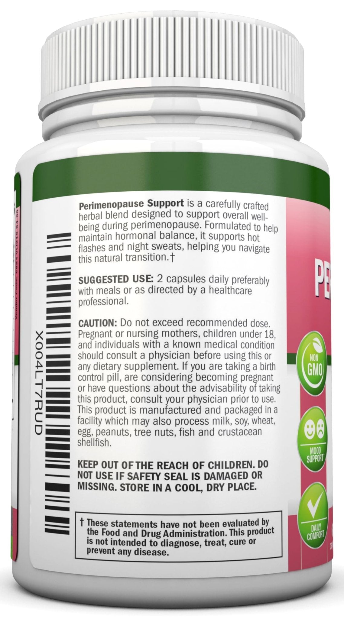 NutriONN Perimenopause Supplement for Women - Natural Support for Hot Flashes & Night Sweats - Improved Mood & Sleep - 11 Herbal Ingredients with Black Cohosh & Red Clover - Hormone Balance - Non-GMO - Maple Wellness Supplements