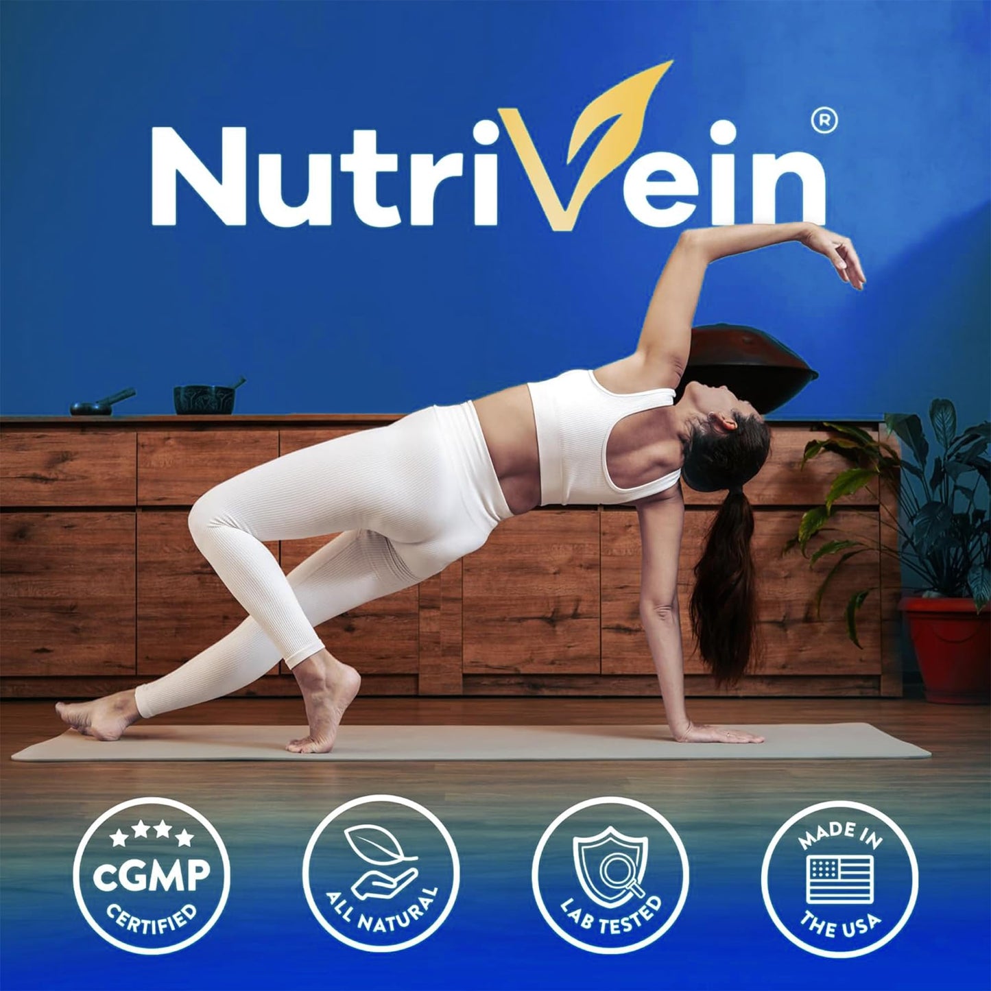 Nutrivein Premium NAD + Resveratrol Supplement 600 mg - 30 Servings (60 Capsules): Powerful Synergistic NAD Resveratrol Supplement - Aging, Cognition, Metabolism, & Overall Well-Being - Maple Wellness Supplements