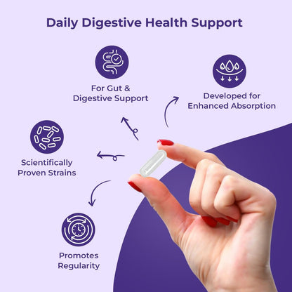 NutriZing Vegan Probiotics for Digestive Health - 30 Billion CFU & 16 strains - Bifidobacterium & Lactobacillus Probiotics for Men & Women - Maple Wellness Supplements