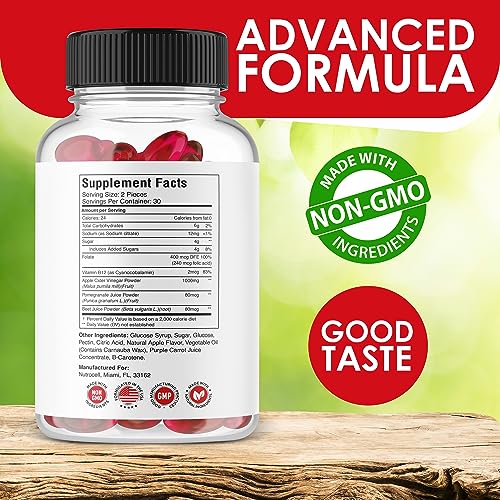 Nutrocell Simpli Health ACV Ketos Gummies Keto Apple Cider Vinegar 1050mg - Maple Wellness Supplements