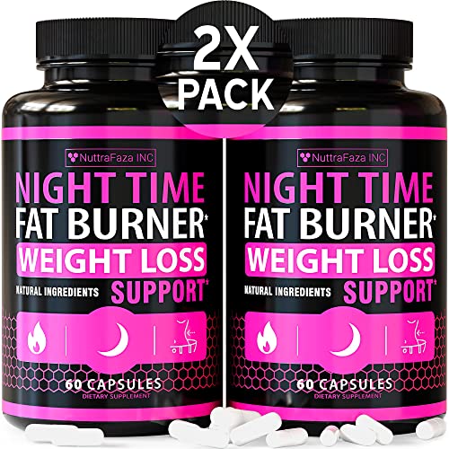 NuttraFaza INC (2 Pack) Night Time Weight Loss Pills for Women Belly Fat Burner - Maple Wellness Supplements