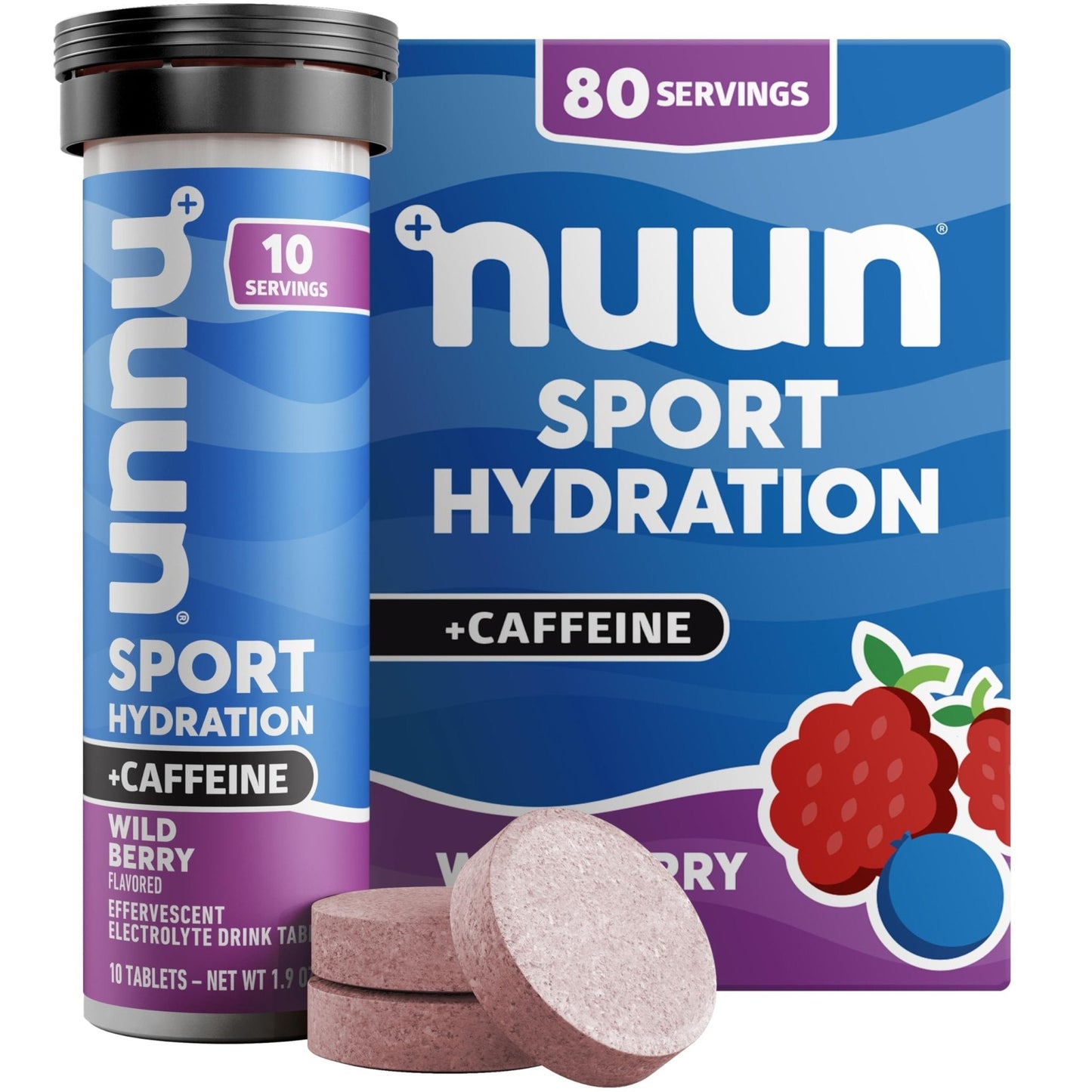 Nuun, Electrolyte Drink Tabs Energy Wild Berry, 8 Count, 1.9 Ounce - Maple Wellness Supplements