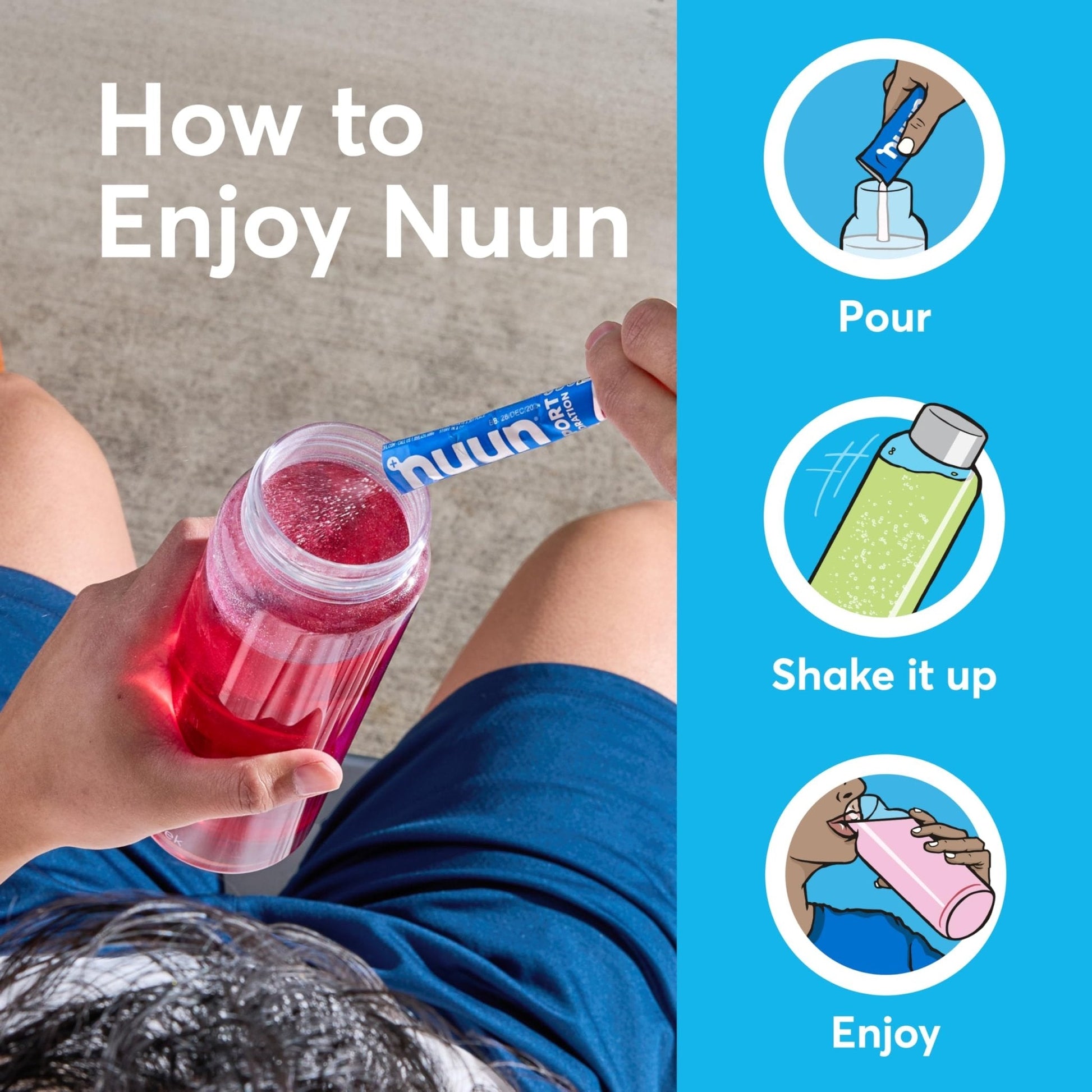 Nuun Sport Electrolyte Powder Packets with Magnesium, Calcium, Potassium, Chloride, and Sodium, Hydration Packets for On-the-Go, Pink Lemonade Flavor, Gluten Free & Vegan, - Maple Wellness Supplements
