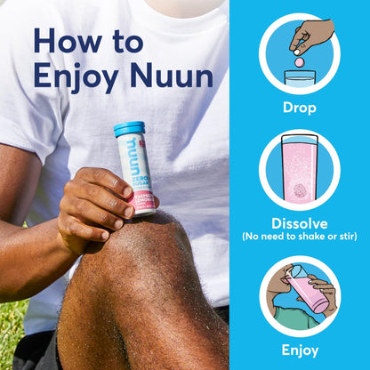 Nuun Zero Sugar Hydration Electrolyte Tablets - Magnesium, Calcium, Potassium, Chloride & Sodium, Light & Delicious Fruit Flavors, No Sugar, Gluten Free, Vegan - Maple Wellness Supplements