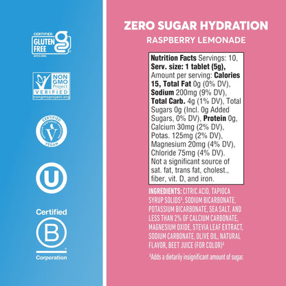 Nuun Zero Sugar Hydration Electrolyte Tablets - Sodium, Potassium, Chloride, Calcium, Magnesium, Light & Delicious Fruit Flavors, No Sugar, Gluten Free, Vegan, - Maple Wellness Supplements