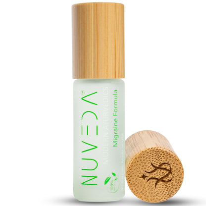 NUVEDA® Advanced Migraine Formula - All Natural Headache Stick | Modern Ayurvedic, Roll On Stick | Therapeutic Grade Essential Oil Aromatherapy | Made in USA - Maple Wellness Supplements