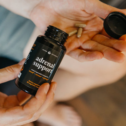 Nuven Naturals Adrenal Support - Cortisol Manager & Adrenal Support Supplements with Ashwagandha Extract, Rhodiola Rosea, Holy Basil to Help Stress, Fatigue & Energy | Adaptogens | 90 Capsules - Maple Wellness Supplements