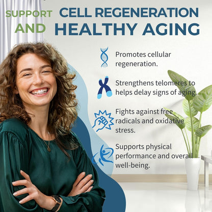 NuVi Global Stemforte Plus Stem Cell and Telomere Supplements – Cell Regeneration, Cell Growth & Telomere Support for Healthy Aging & Cellular Health – 90 Capsules for Men & Women - Maple Wellness Supplements