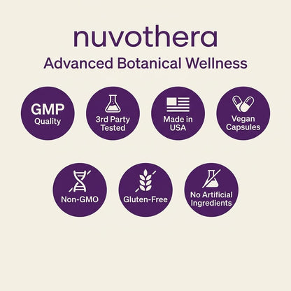 Nuvothera Super-Micronized Turmeric Curcumin Capsules Rapid Absorption, Whole Root, Non-GMO, Skin, Gut Health & Antioxidants (1 Month Pack (60 Capsules)) - Maple Wellness Supplements