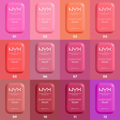 NYX PROFESSIONAL MAKEUP Buttermelt Powder Blush, Fade and Transfer-Resistant Blush, Up to 12HR Make Up Wear, Vegan Formula - For The Butta - Maple Wellness Supplements