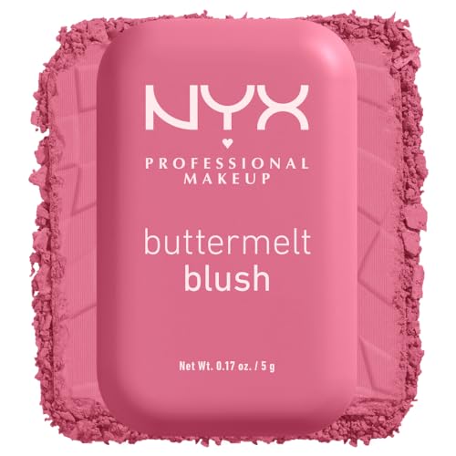 NYX PROFESSIONAL MAKEUP Buttermelt Powder Blush, Fade and Transfer-Resistant Blush, Up to 12HR Make Up Wear, Vegan Formula - For The Butta - Maple Wellness Supplements