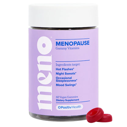 O Positiv MENO Gummies for Menopause, 30 Servings (Pack of 1) - Hormone-Free Supplements for Women with Black Cohosh & Ashwagandha KSM-66 - Helps Alleviate Hot Flashes, Night Sweats, & Mood Swings - Maple Wellness Supplements