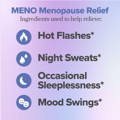 O Positiv MENO Vitamins for Menopause - Hormone-Free Menopause Supplement for Women - Black Cohosh & Ashwagandha KSM-66 - Helps Relieve Hot Flashes, Night Sweats, Mood Swings - 30 Servings (Pack of 1) - Maple Wellness Supplements