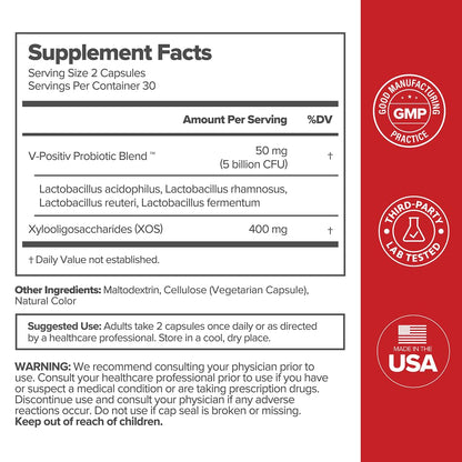 O Positiv URO Vaginal Probiotics for Women pH Balance with Prebiotics & Lactobacillus – Vaginal Health Supplement – Promote Healthy Vaginal Odor & Flora, 60 Count (Pack of 1), 1 Month Supply - Maple Wellness Supplements