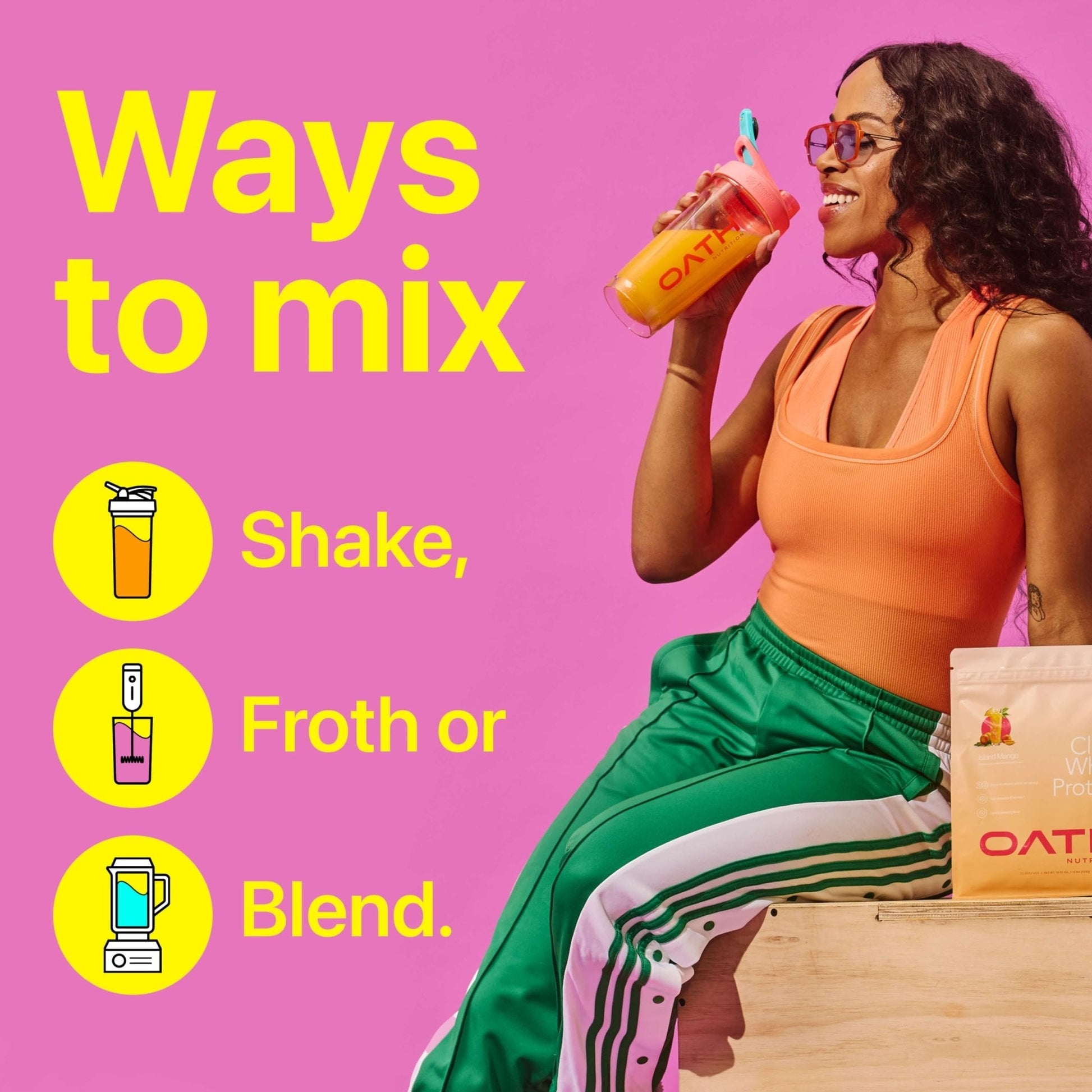 Oath Nutrition Clear Whey Isolate Protein Powder, Frosty Lemonade, 20g Complete Protein per Serving, No Added Sugar, Grass-Fed, 21 Servings - Maple Wellness Supplements