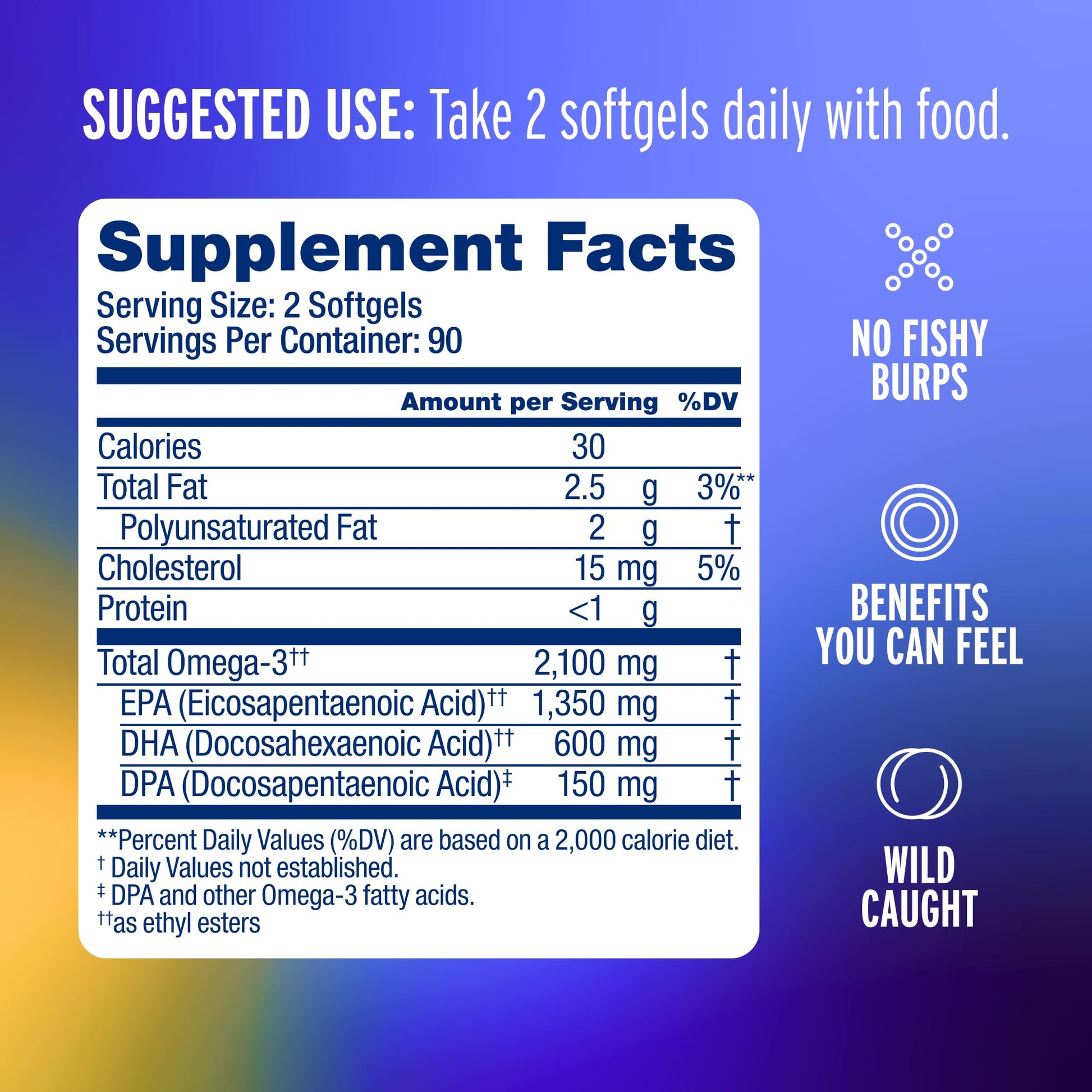 Oceanblue Professional Omega-3 2100 – 180 ct – Triple Strength Burpless Fish Oil Supplement with High-Potency EPA, DHA, DPA - Maple Wellness Supplements