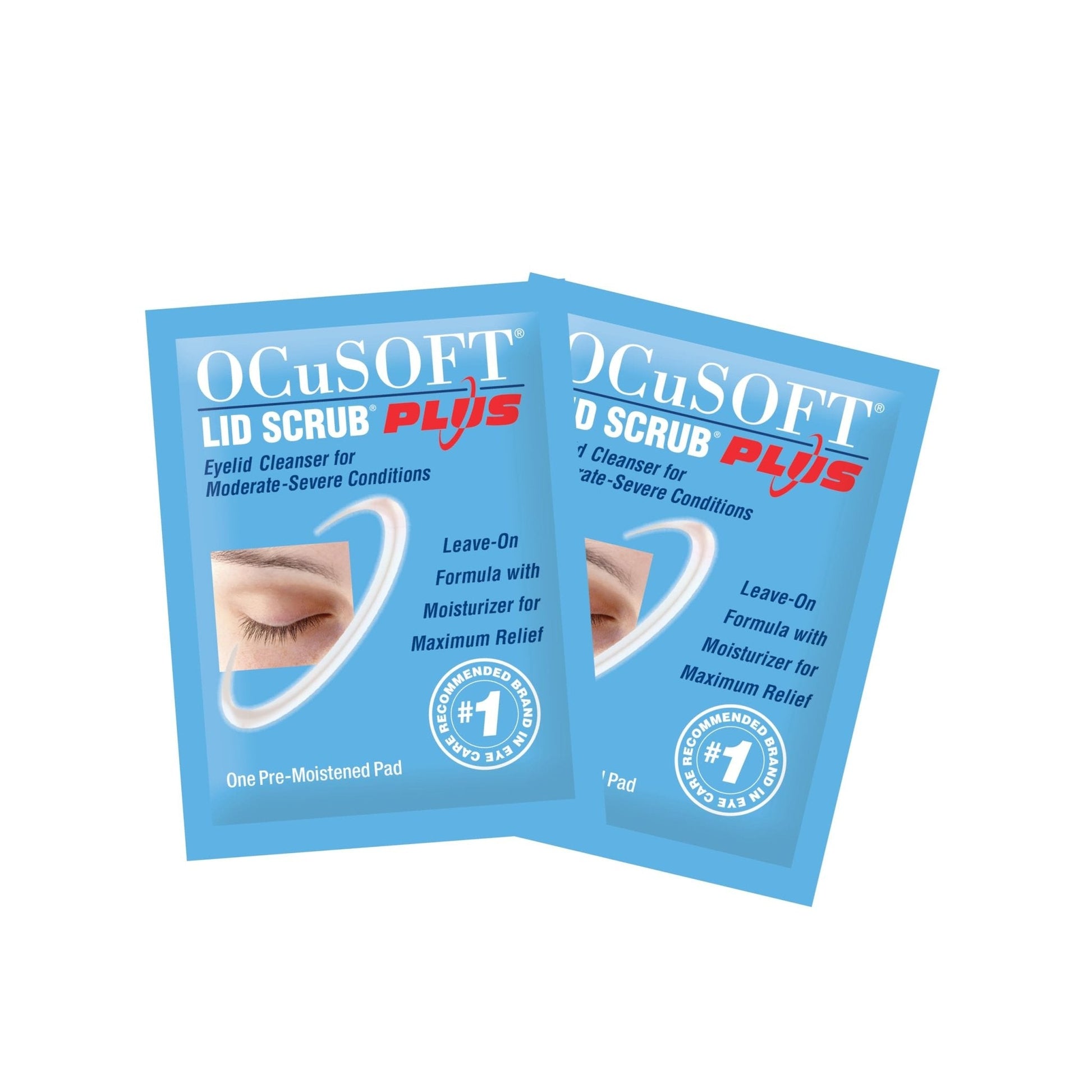 OCuSOFT Lid Scrub PLUS 35 - Pre-Moistened Leave-On Eyelid Wipes for Moderate to Severe Conditions - Maple Wellness Supplements