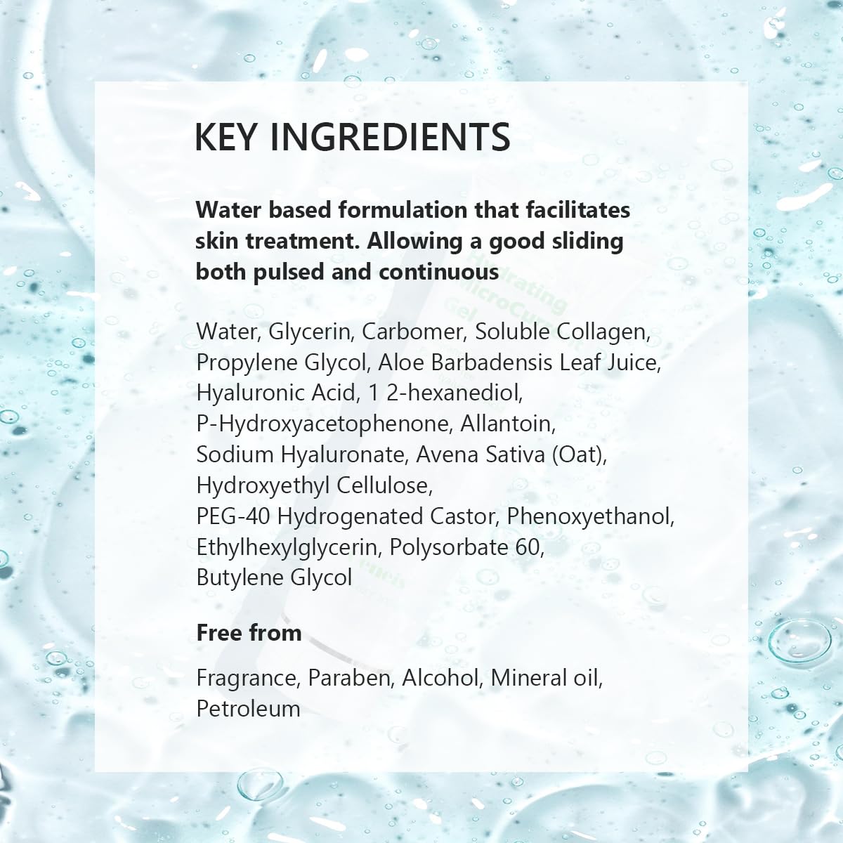 Oeneis Hydrating Microcurrent Conductive Gel, Fragrance-Free, Paraben-Free, Gel Primer with Hyaluronic Acid, Non-irritating - Maple Wellness Supplements
