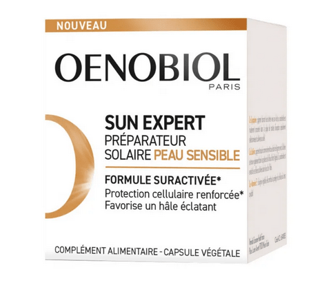 OENOBIOL - Sun Expert Solar Preparer Sensitive Skin : Sun Protection Supplement 30 Capsules - Maple Wellness Supplements