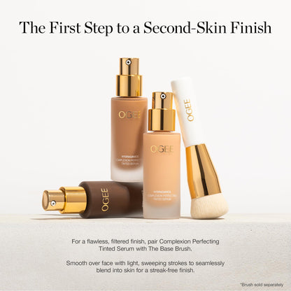 Ogee Complexion Perfecting Liquid Foundation - Lightweight Tinted Moisturizer For Face (Spruce 12.75N - Deep, Bronze Undertones) - with Vitamin C & Jojoba Oil - Certified Organic & Made in USA - Maple Wellness Supplements