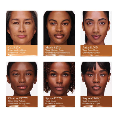 Ogee Complexion Perfecting Liquid Foundation - Lightweight Tinted Moisturizer For Face (Spruce 12.75N - Deep, Bronze Undertones) - with Vitamin C & Jojoba Oil - Certified Organic & Made in USA - Maple Wellness Supplements