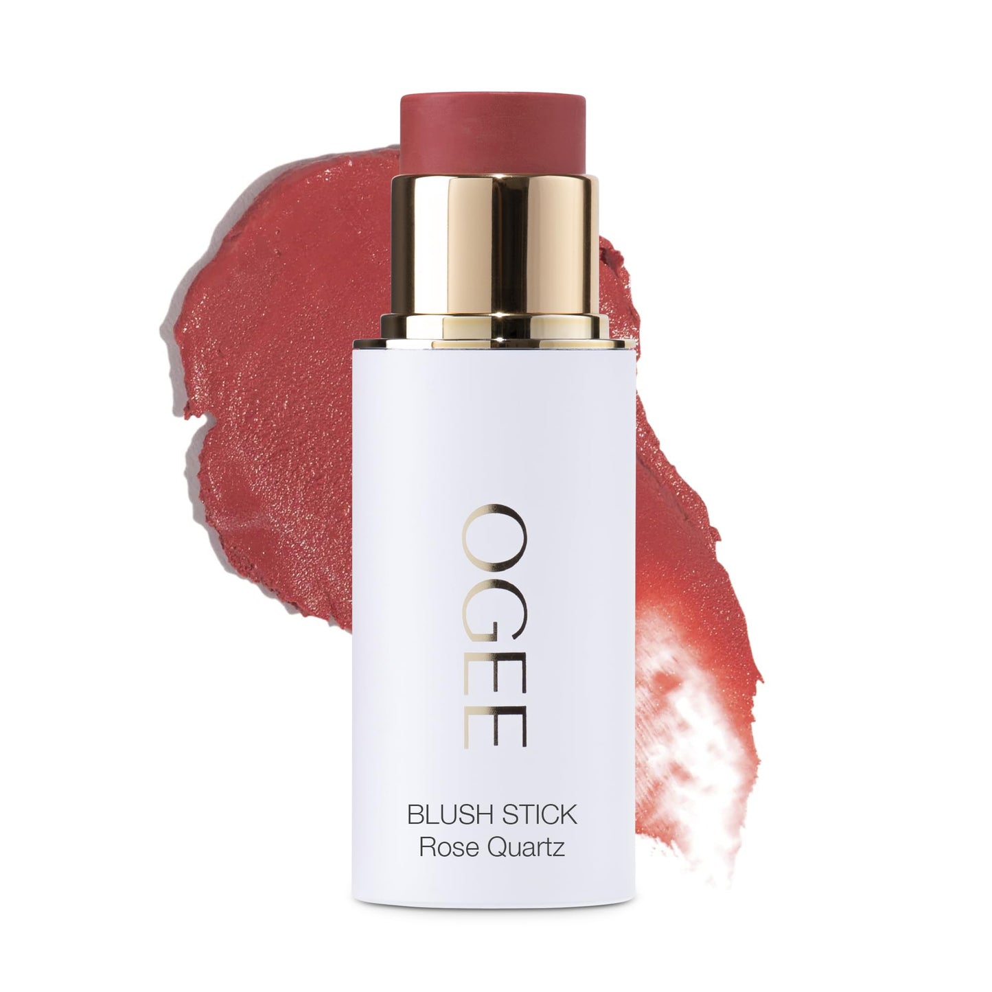 Ogee Sculpted Face Stick (ROSE QUARTZ - ROSE BLUSH) Certified Organic Blush Stick - Multi-Use Cream Blush Stick for Cheeks, Lips & Face - Maple Wellness Supplements