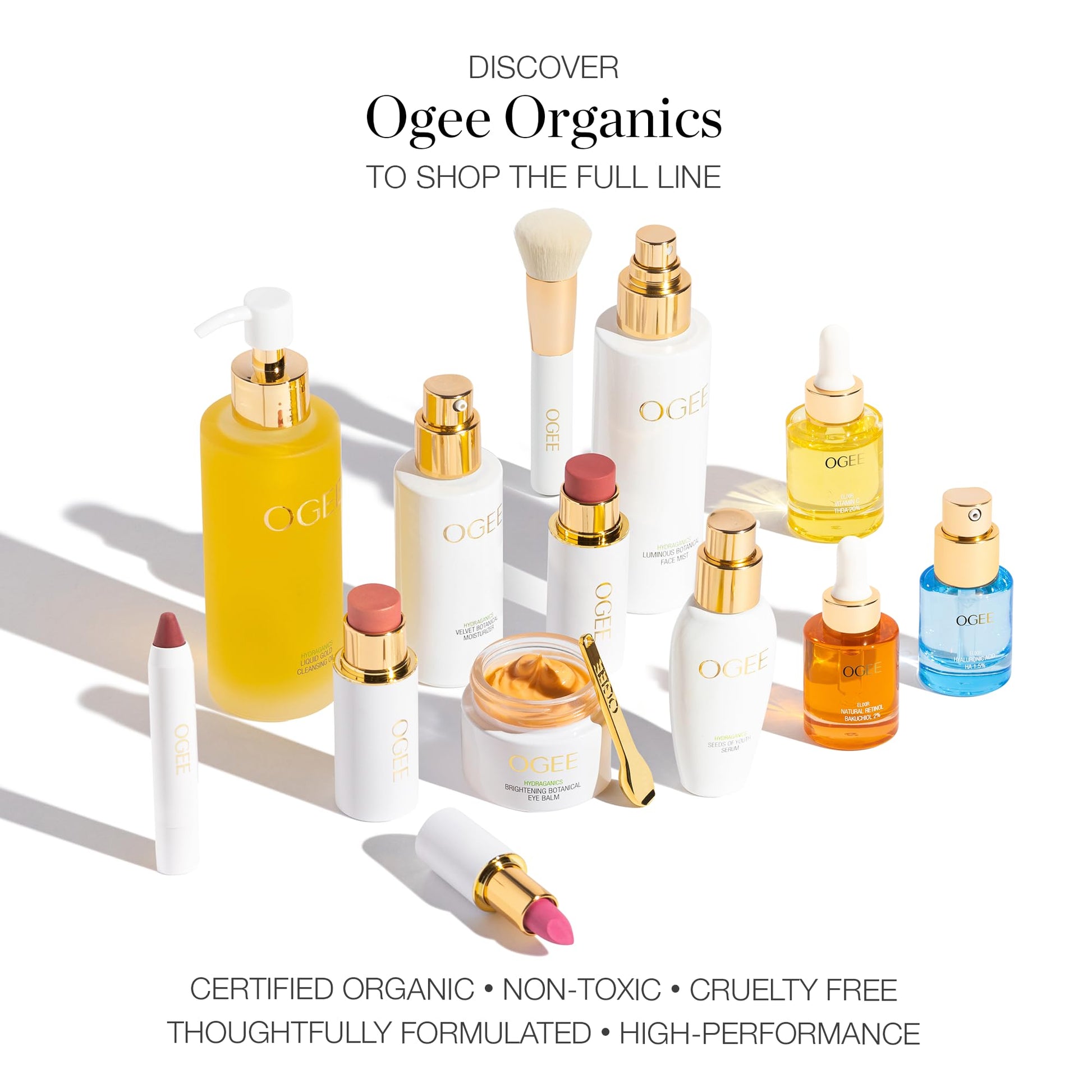 Ogee Sculpted Face Stick (ROSE QUARTZ - ROSE BLUSH) Certified Organic Blush Stick - Multi-Use Cream Blush Stick for Cheeks, Lips & Face - Maple Wellness Supplements