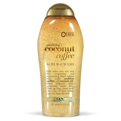 OGX Smoothing + Coconut Coffee Exfoliating Body Scrub with Arabica Coffee & Coconut Oil - Maple Wellness Supplements
