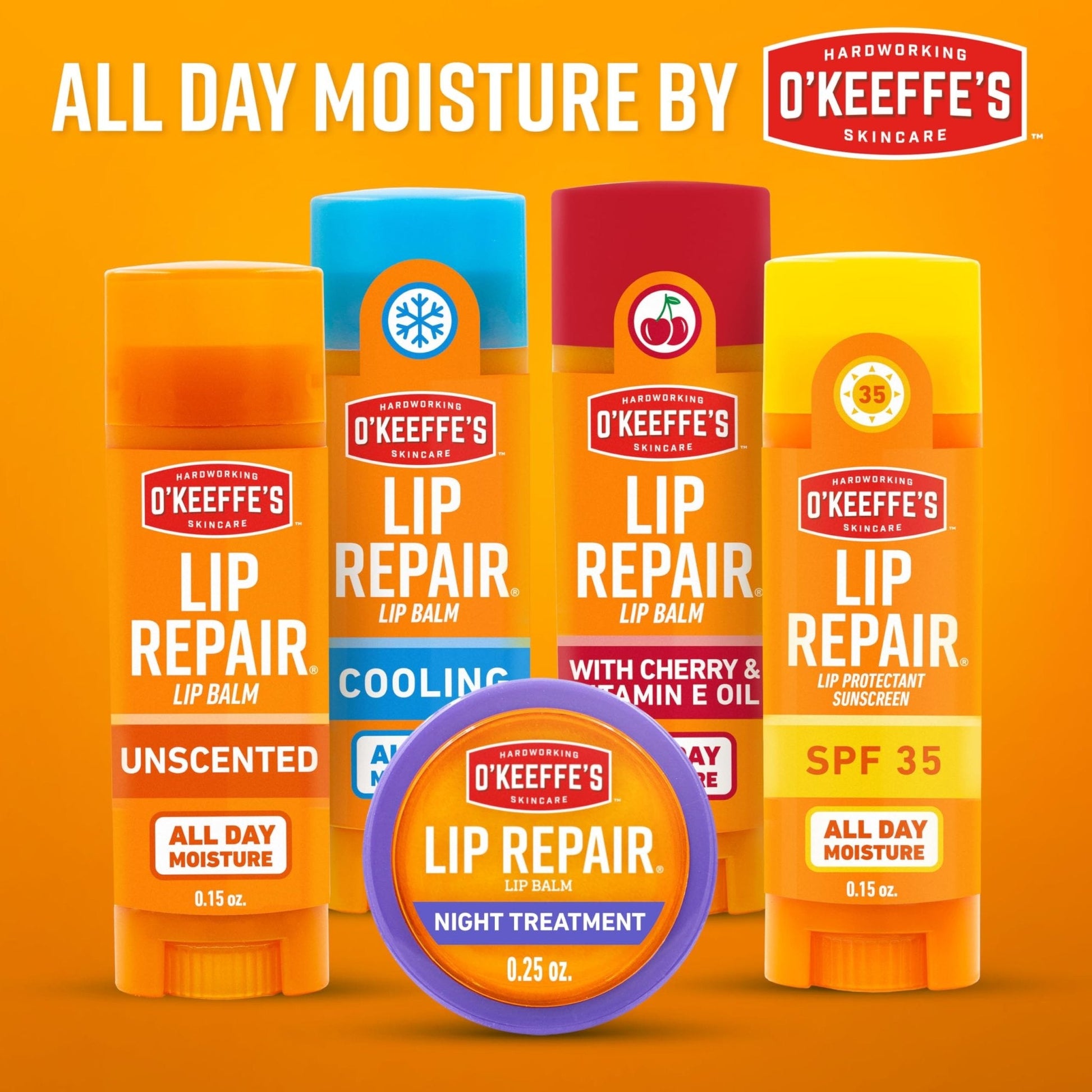 O'Keeffe's Lip Repair Unscented Lip Balm for Dry, Cracked Lips - Stick (3 Pack) - Moisturizer for Very Dry Lips - Maple Wellness Supplements