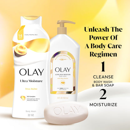 Olay Beauty Bar, Ultra Moisture,10x More Moisturizers, Nourishing Conditioners, Smooth & Gentle on Skin, Vitamin B3 Complex - Maple Wellness Supplements