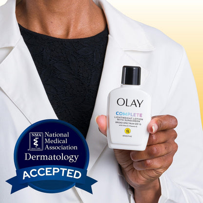 Olay Face Moisturizer, Complete All Day Moisturizer With Sunscreen Broad Spectrum SPF 15 - Sensitive, 4 fl. Oz, 1 unit - Maple Wellness Supplements