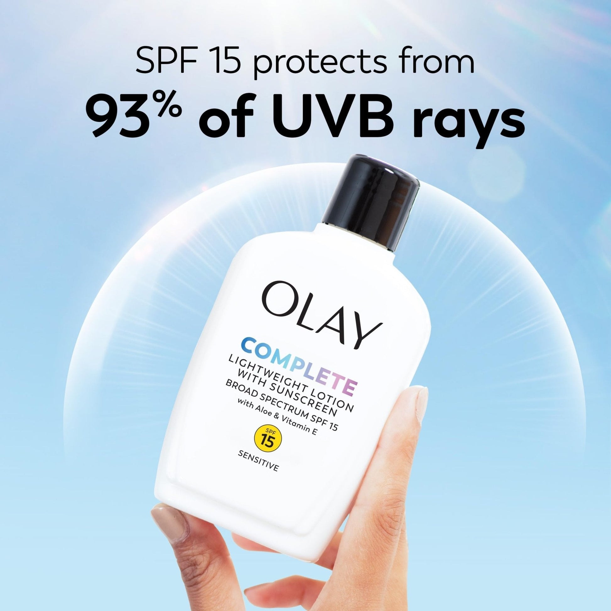 Olay Face Moisturizer, Complete All Day Moisturizer With Sunscreen Broad Spectrum SPF 15 - Sensitive, 4 fl. Oz, 1 unit - Maple Wellness Supplements