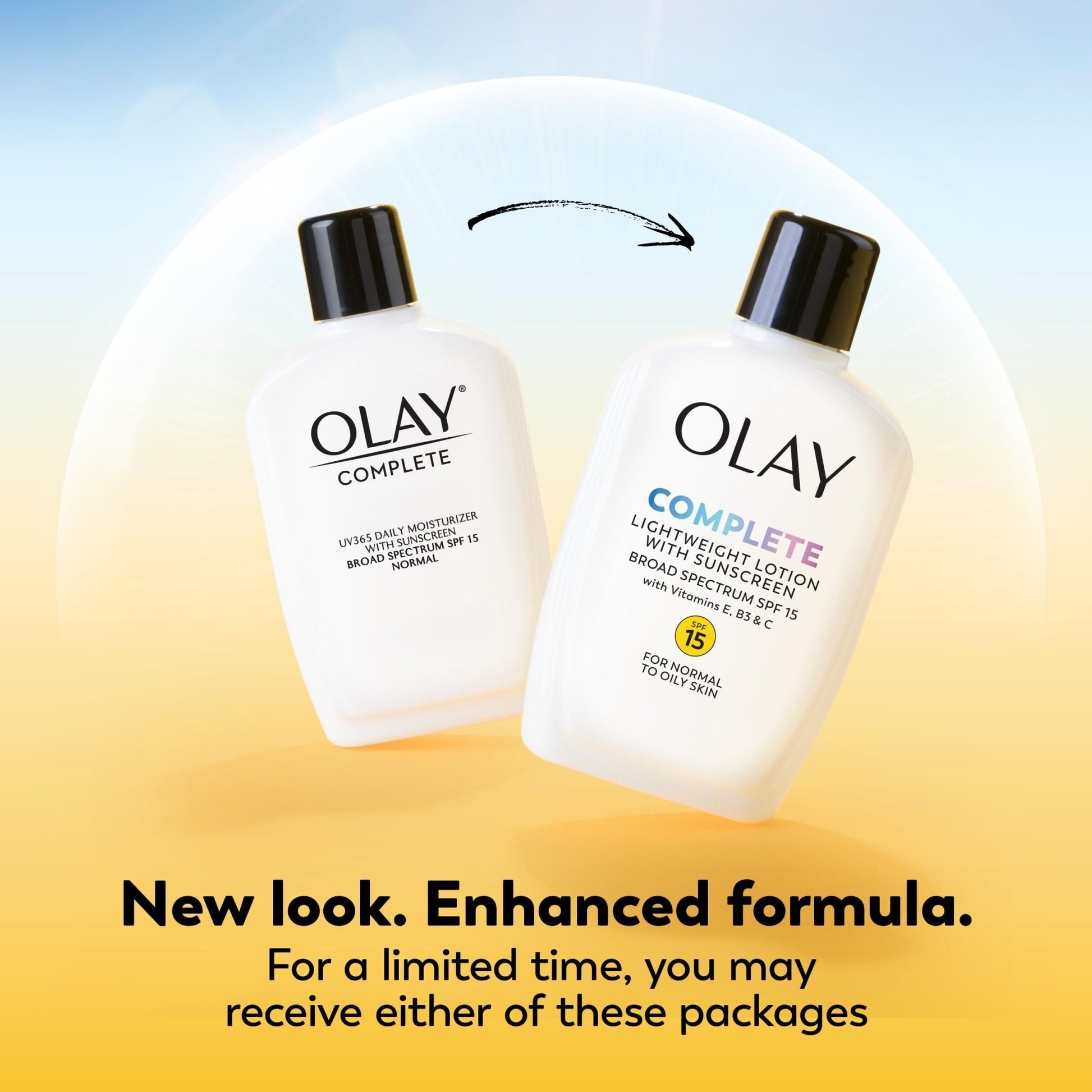 Olay Face Moisturizer, Complete with Sunscreen SPF 15, Daily Facial Lotion for Normal Skin, Lightweight Hydrating Broad Spectrum Sun Protection - Maple Wellness Supplements