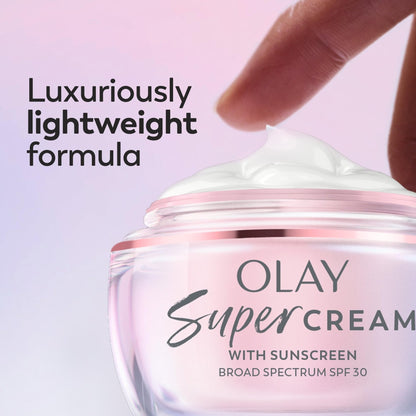 Olay Super Cream with Sunscreen SPF 30, Lightweight Face Moisturizer with Sun Protection - Maple Wellness Supplements