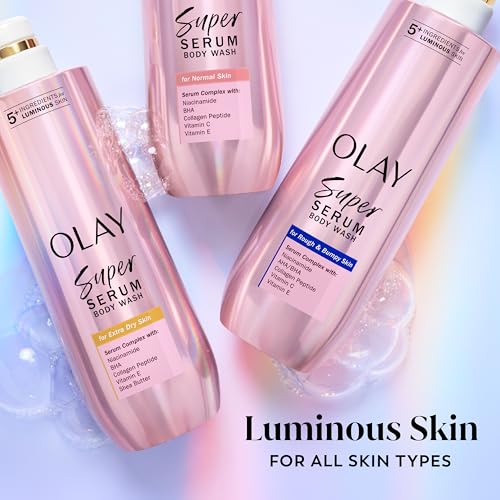 Olay Super Serum Body Wash for Extra Dry Skin, 24hr Long Lasting Hydration, 5+ Ingredient - Maple Wellness Supplements