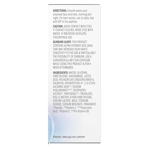 Olay Super Serum - Glow Serum for Face - Activated Niacinamide, Vitamin C & E, Collagen Peptide, AHA - 5-in-1 Benefits - Brightens, Hydrates, Smooths, Firms, Evens Tone, Proactive Anti-Aging, 1.7 Oz - Maple Wellness Supplements