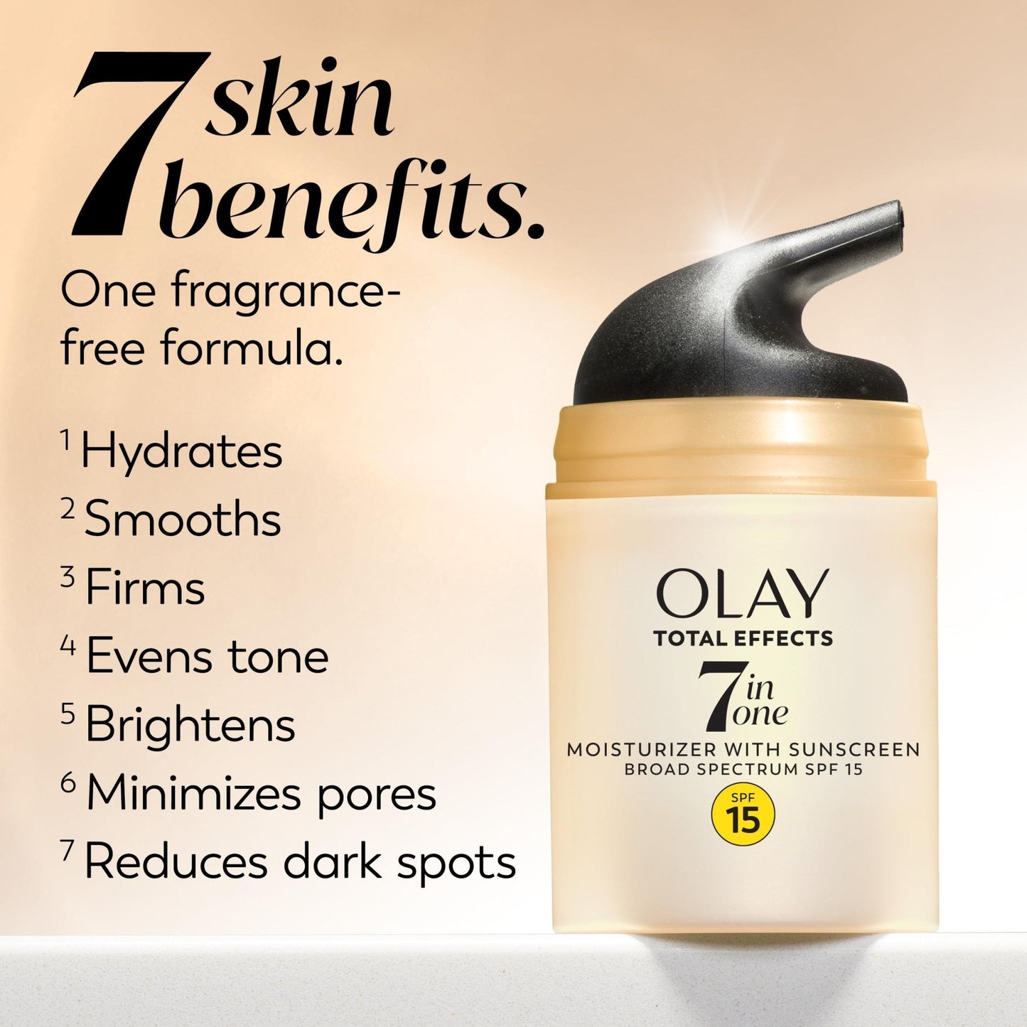 OLAY Total Effects 7-in-1 Anti-Aging Face Moisturizer with SPF 15, Fragrance-Free 1.7 oz - Maple Wellness Supplements