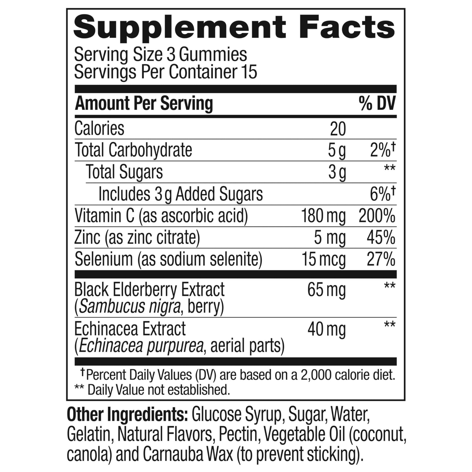 OLLY Immunity Gummy, Immune Support, Elderberry, Zinc, Vitamin C, Supplement, Berry Flavor, 15 Day Supply - 45 Count - Maple Wellness Supplements